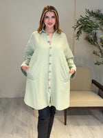 AceSo Atelier | Natura Fisto Keten Gabardin Tunik Yeşil