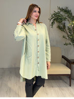 AceSo Atelier | Natura Fisto Keten Gabardin Tunik Yeşil