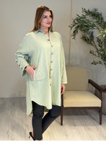 AceSo Atelier | Natura Fisto Keten Gabardin Tunik Yeşil