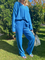 FİTİLLİ TRİKO TAKIM MAVİ