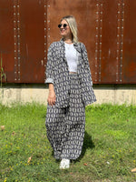 GRİ DESENLİ İKİLİ TAKIM