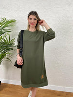 HAKİ ARMALI SWEAT TUNİK MODEL