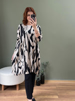 İKİ İPLİK PAMUKLU TUNİK ZEBRA  DESEN