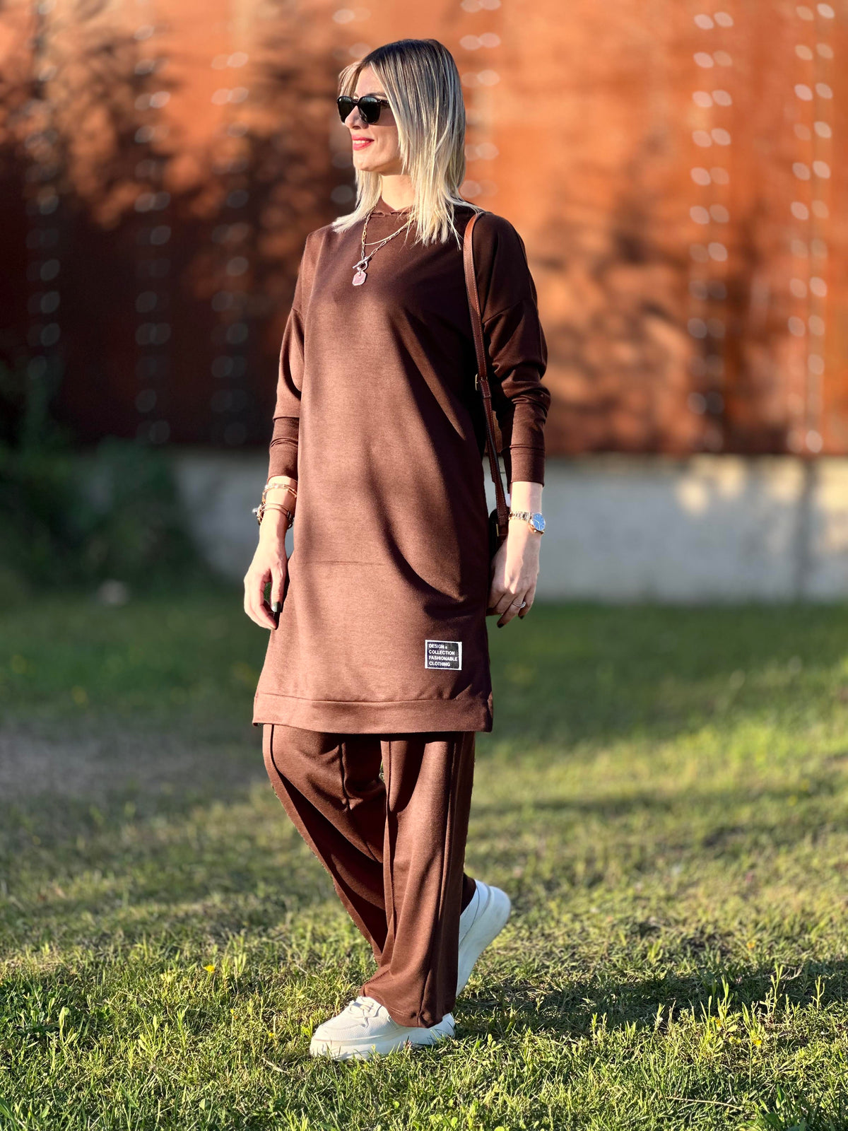 İKİLİ TAKIM UZUN SWEAT KAHVE
