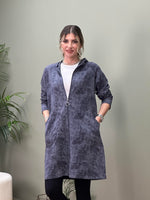 İTALYAN DİJİTAL BASKILI SWEAT CEKET ANTRASIT