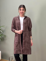 İTALYAN DİJİTAL BASKILI SWEAT CEKET KAHVE