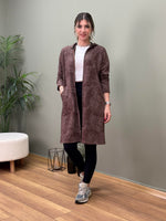 İTALYAN DİJİTAL BASKILI SWEAT CEKET KAHVE