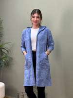 İTALYAN DİJİTAL BASKILI SWEAT CEKET MAVİ
