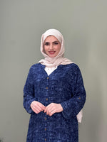 İTALYAN VİSKON BOYDAN DÜĞMELİ ELBİSE LACİVERT