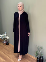 İTALYAN VİSKON BOYDAN DÜĞMELİ GÖMLEK ELBİSE SİYAH