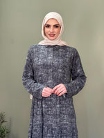 İTALYAN VİSKON GÖMLEK YAKA KOL KATLAMALI ELBİSE ANTRASİT