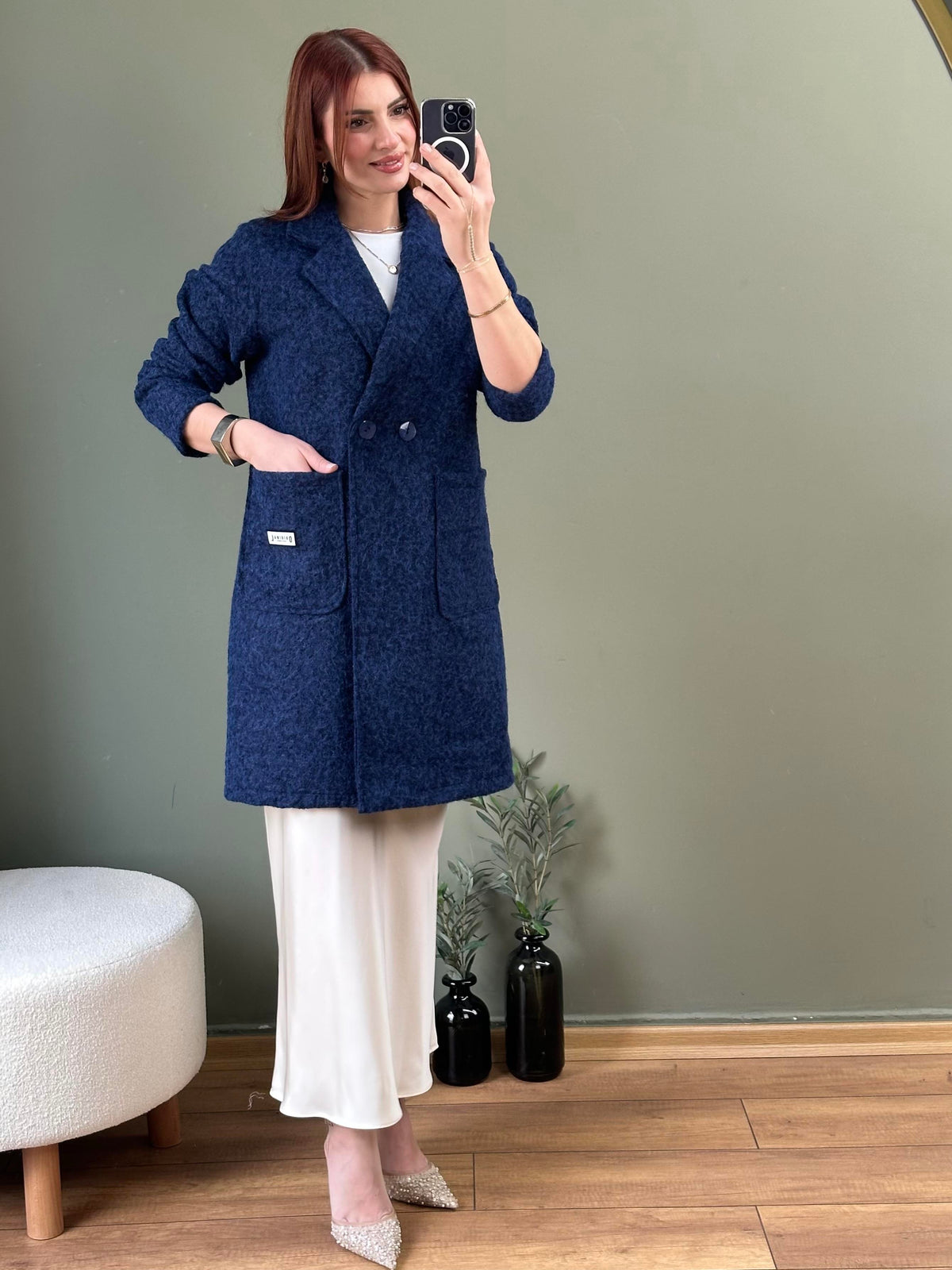 İTHAL BUKLET BLAZER KABAN  LACİVERT