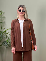 KAHVE FİTİLLİ GÖMLEK PANTOLON TAKIM