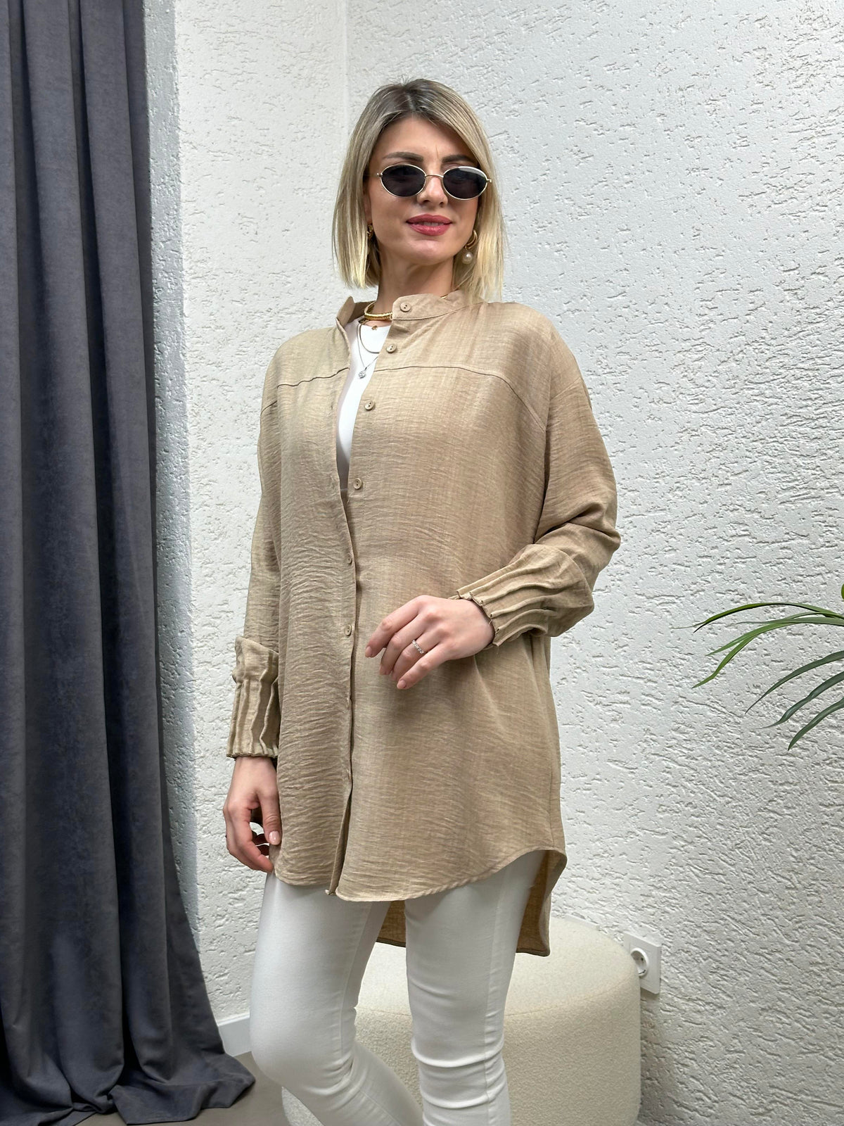 VİZON KOL NEVRÜR GÖMLEK
