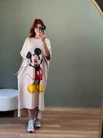 MICKEY BASKILI PAMUK PENYE ELBİSE TAŞ