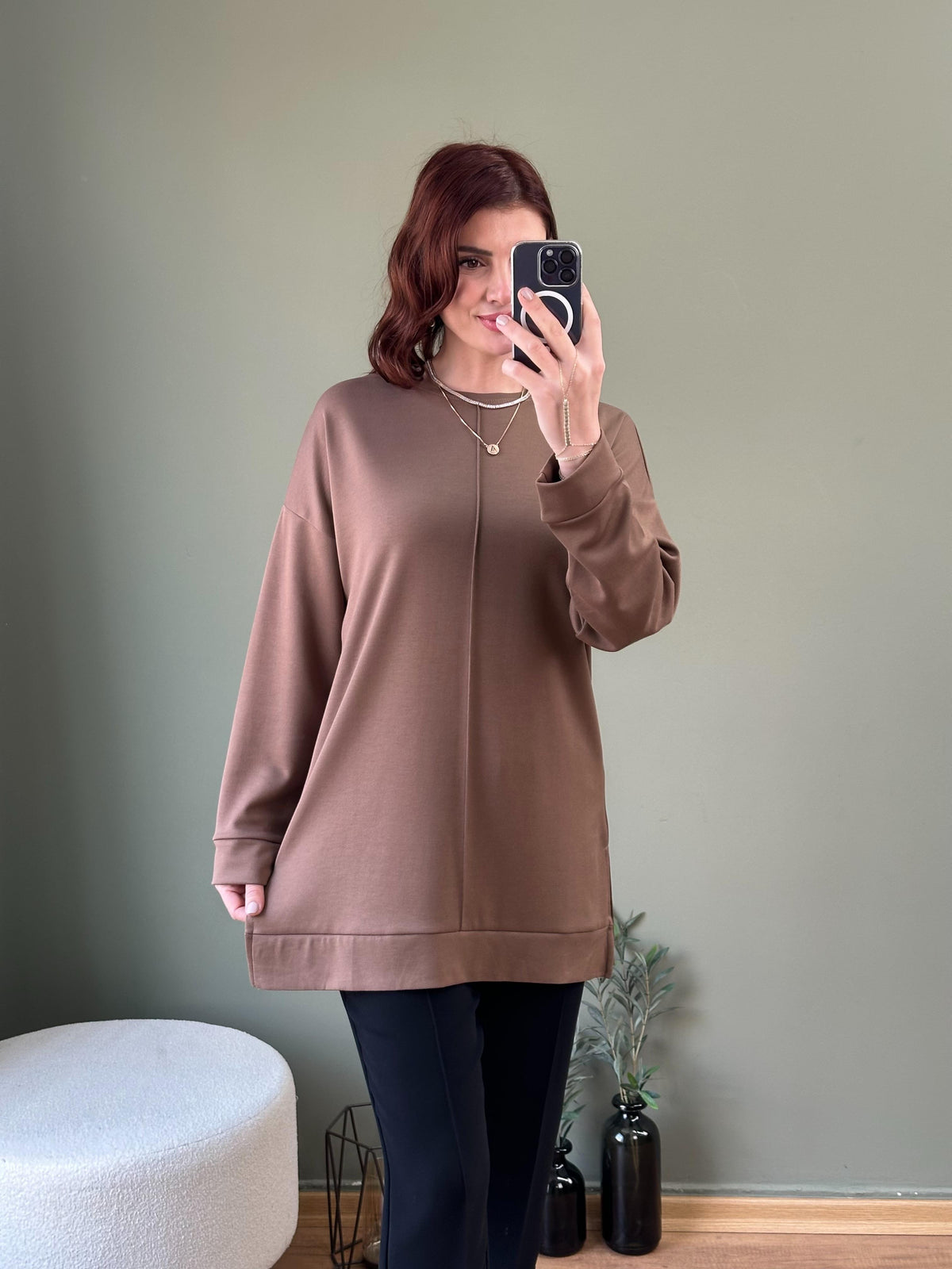 MODAL KUMAŞ ÖNDEN ÇİMALI  TUNİK TABA
