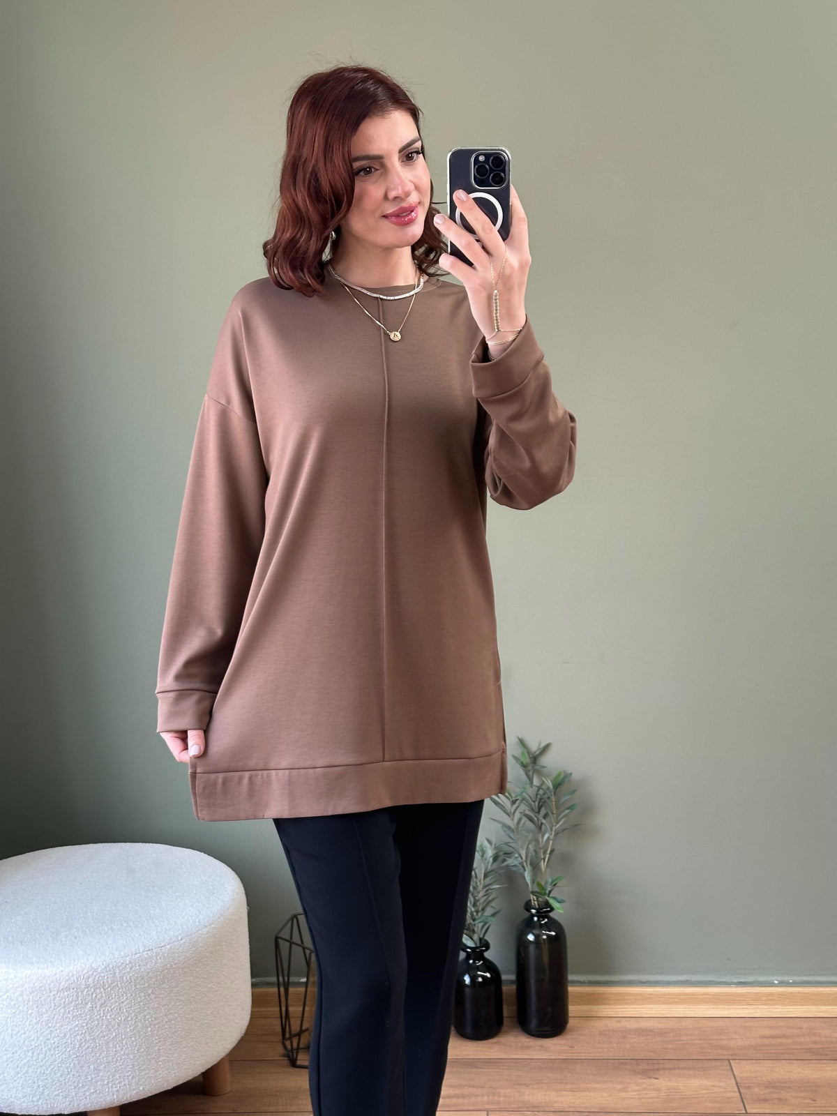 MODAL KUMAŞ ÖNDEN ÇİMALI  TUNİK TABA