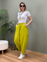 MUSLİN PANTOLON OLIVE YEŞİL