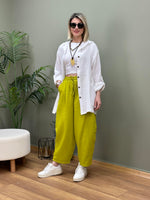 MUSLİN PANTOLON OLIVE YEŞİL