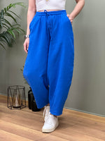 MUSLİN PANTOLON SAKS MAVİ