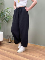 MUSLİN PANTOLON SİYAH