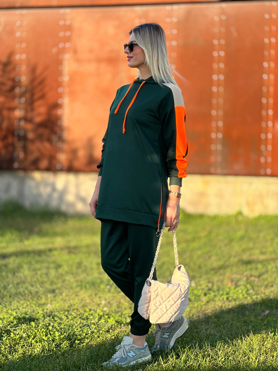 NEON İKİLİ TAKIM ZÜMRÜT YEŞİLİ