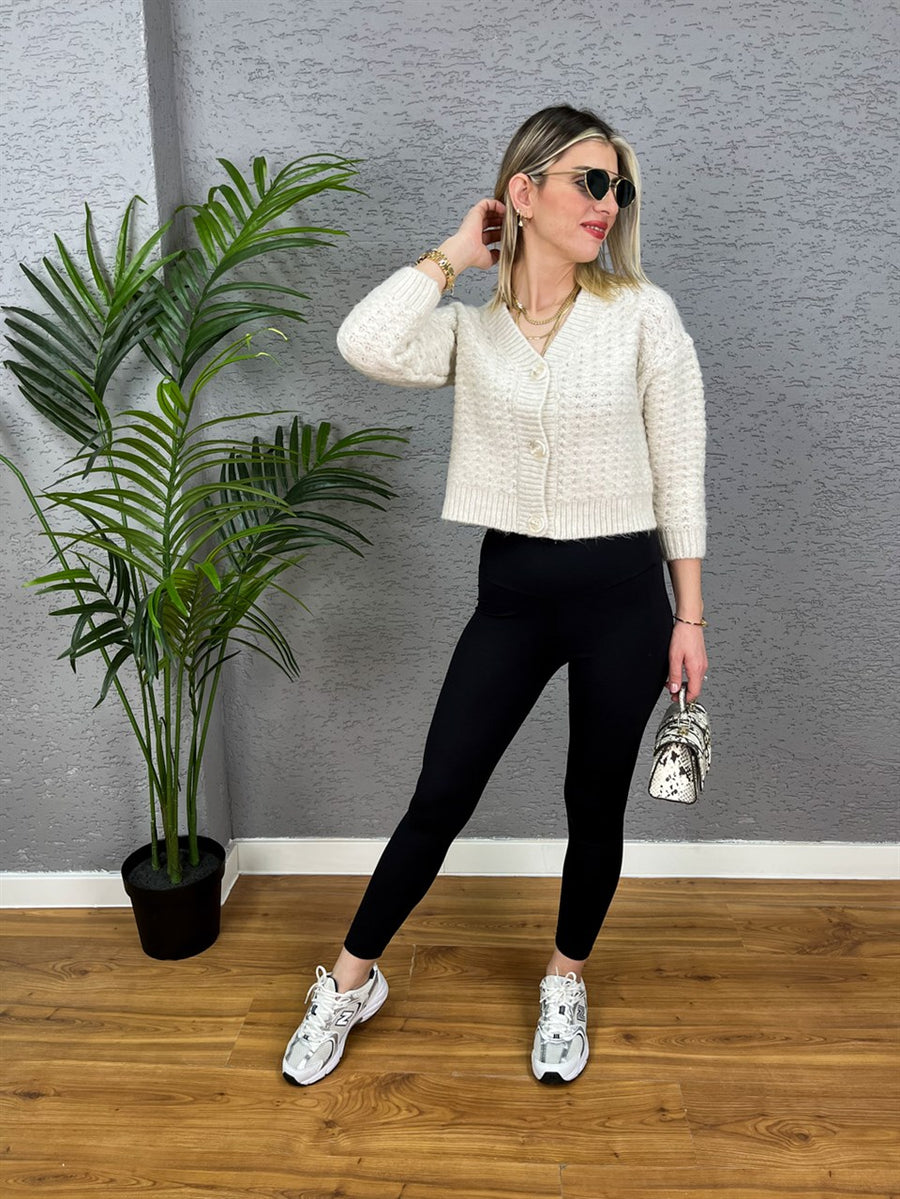 ÖRME CROP HIRKA EKRU