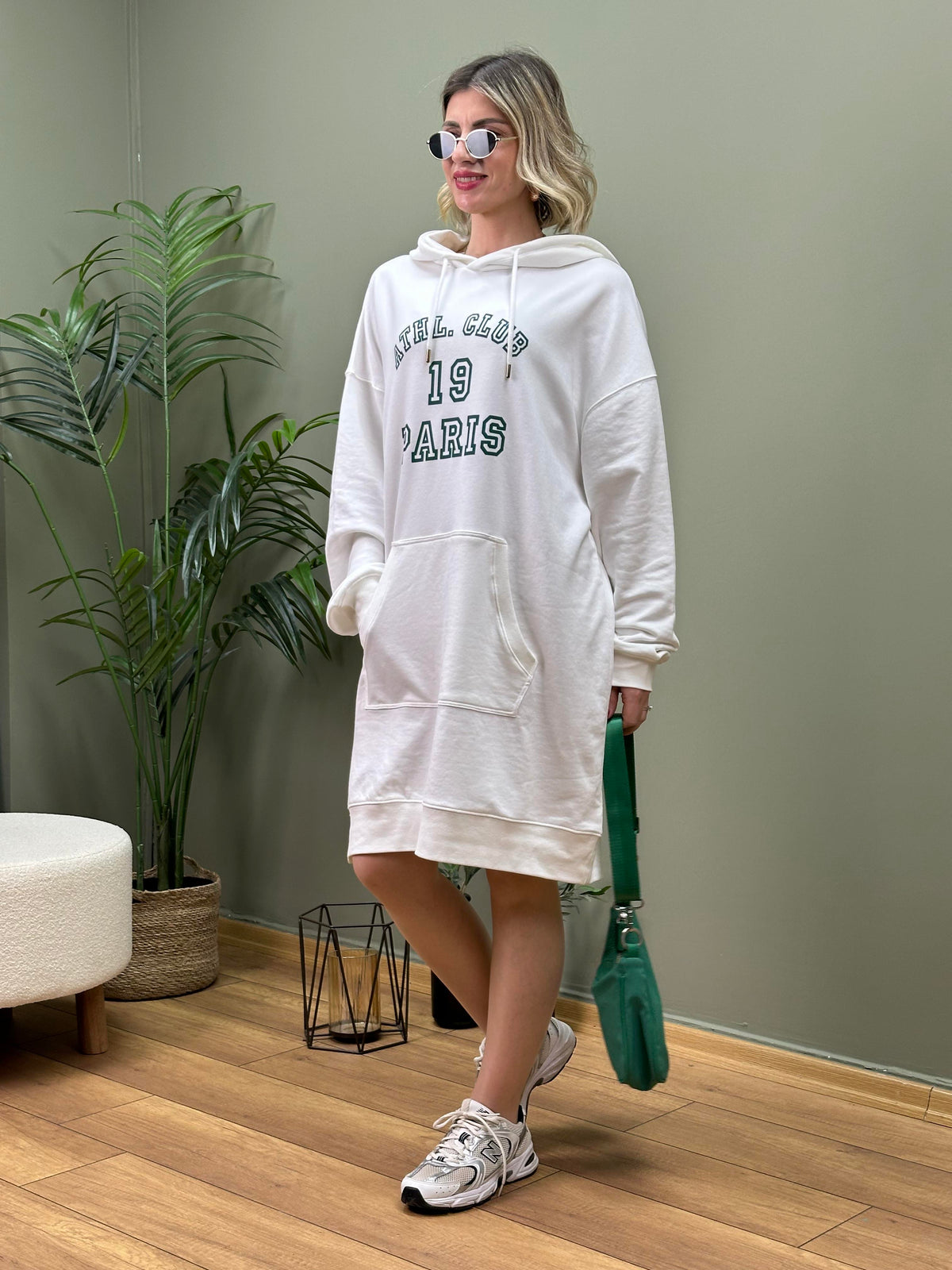 OVERSİZE İKİ İPLİK SWEAT ELBİSE
