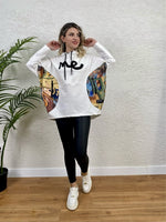 OVERSIZE MEÇLİ SWEATSHİRT BEYAZ