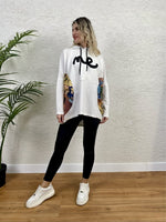 OVERSIZE MEÇLİ SWEATSHİRT BEYAZ