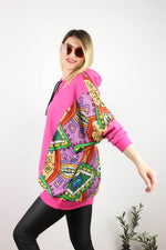 OVERSIZE MEÇLİ SWEATSHİRT PEMBE
