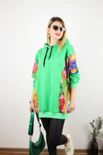 OVERSIZE MEÇLİ SWEATSHİRT YEŞİL
