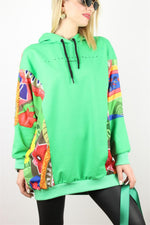 OVERSIZE MEÇLİ SWEATSHİRT YEŞİL
