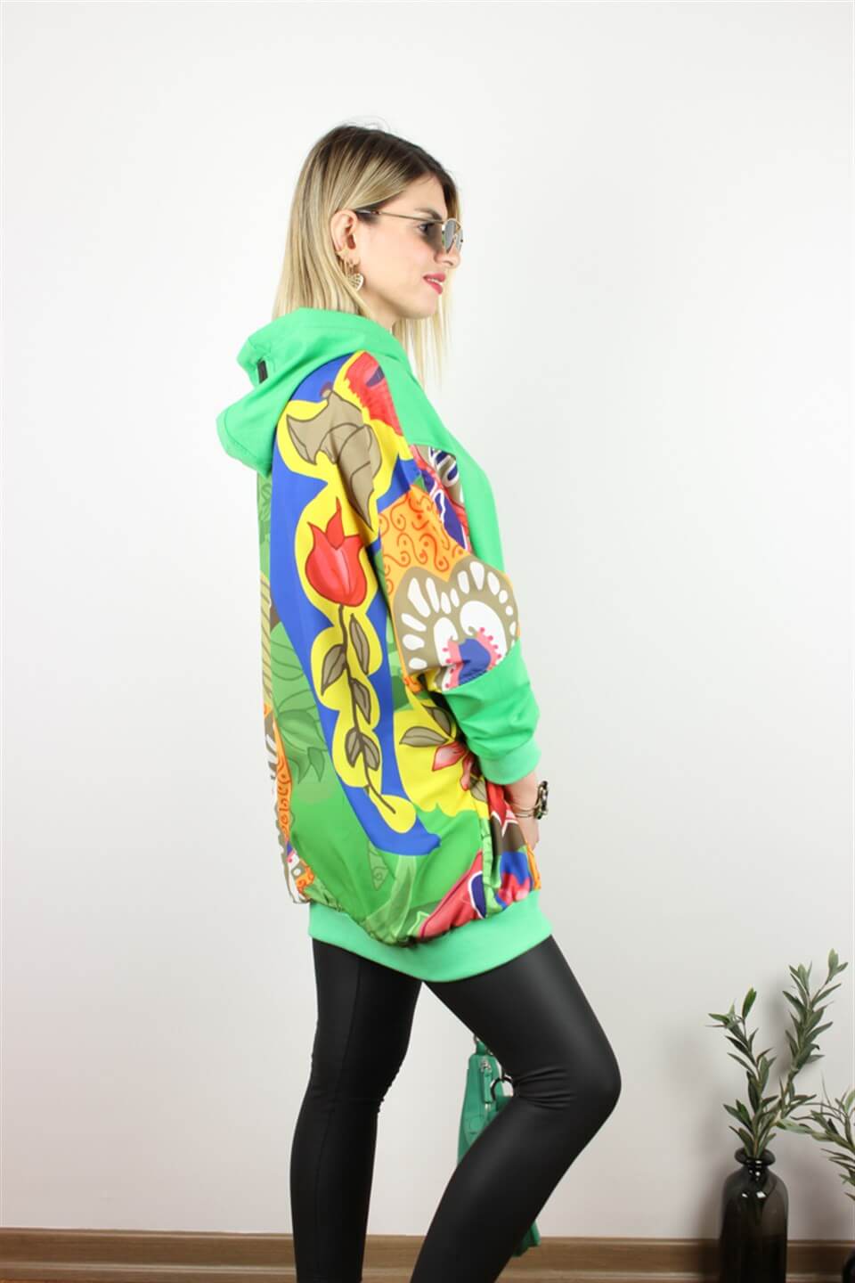 OVERSIZE MEÇLİ SWEATSHİRT YEŞİL