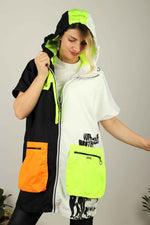 OVERSIZE NEON YAĞMURLUK CEKET