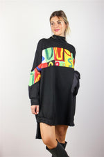 OVERSİZE SWEAT ELBİSE HARF DESENLİ
