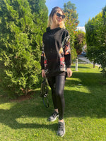 OVERSİZE SWEATSHİRT İKİ İPLİK SİYAH
