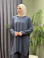 OYSHO %100 PAMUK İKİLİ TAKIM INDIGO