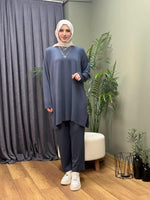 OYSHO %100 PAMUK İKİLİ TAKIM INDIGO
