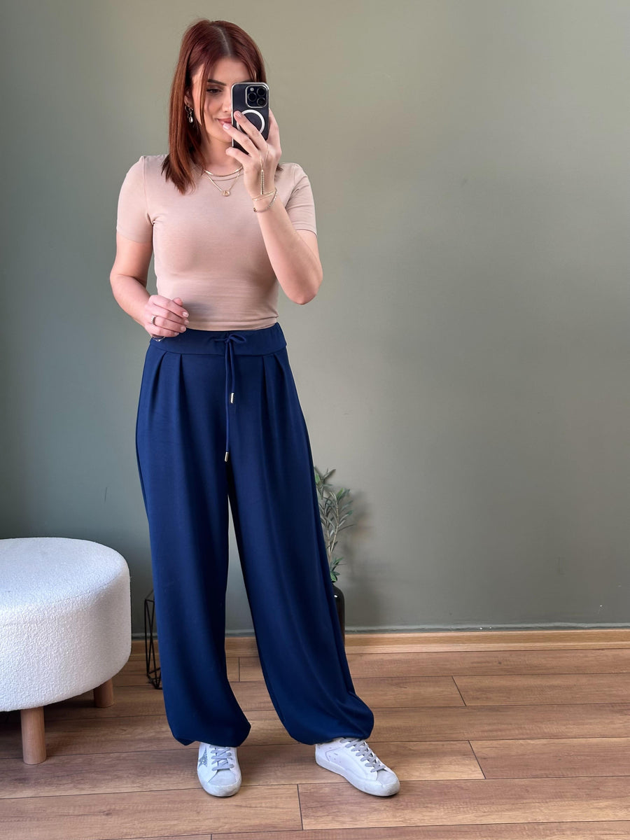 OYSHO PANTOLON LACİVERT