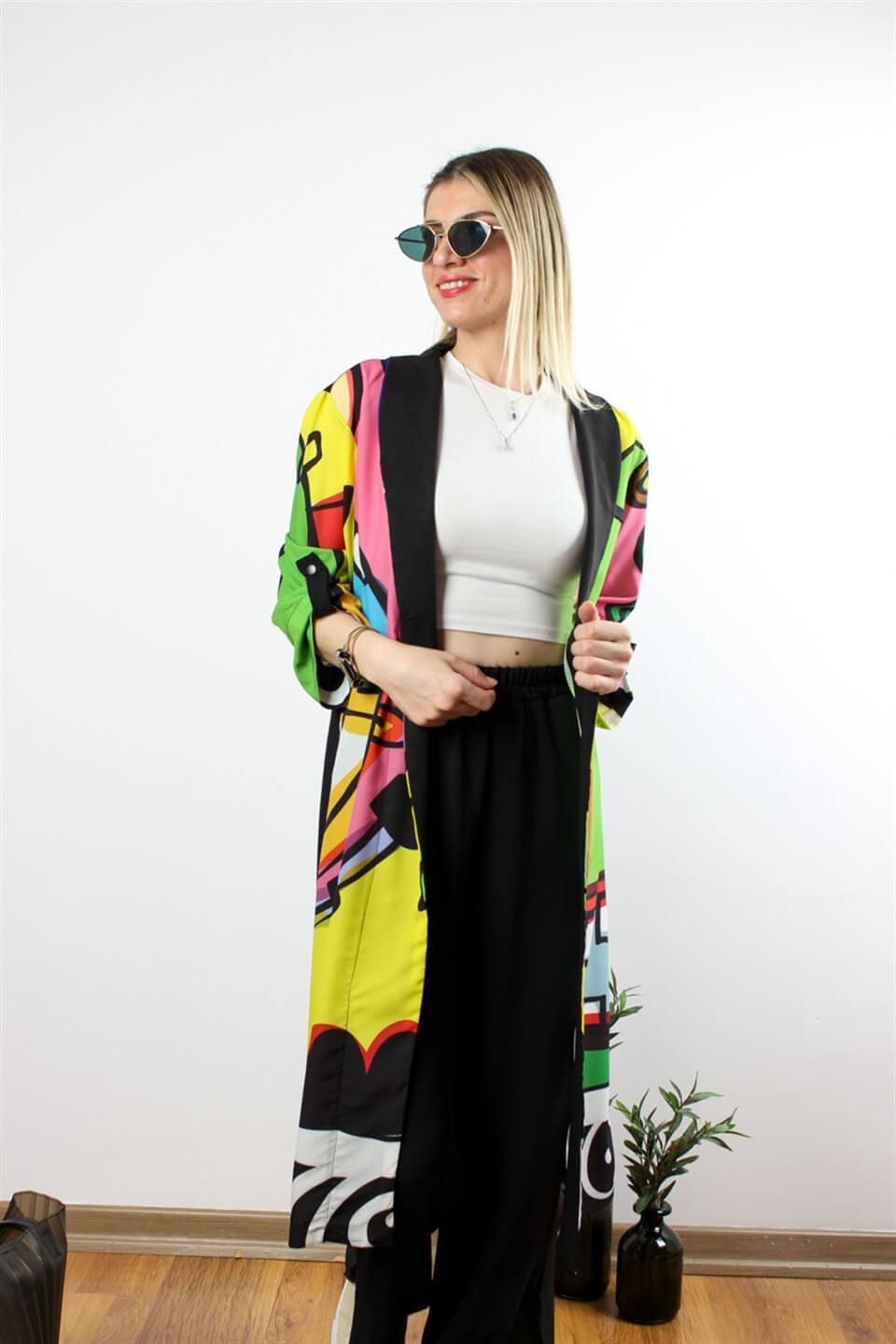 ÖZEL TASARIM KAFTAN POPART DESEN