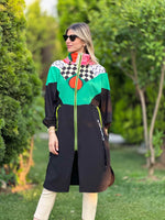 ÖZEL TASARIM SPOR TRENÇ YEŞİL