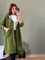 PREMİUM SERİ ÖZEL TASARIM FERMUAR KPÜŞONLU SWEAT YEŞİL