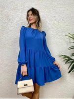 PRENSES KOL VOLANLI AEROBİN ELBİSE SAKS