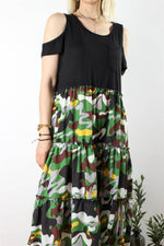 ŞALVAR ELBİSE KAMUFLAJ DESENLİ