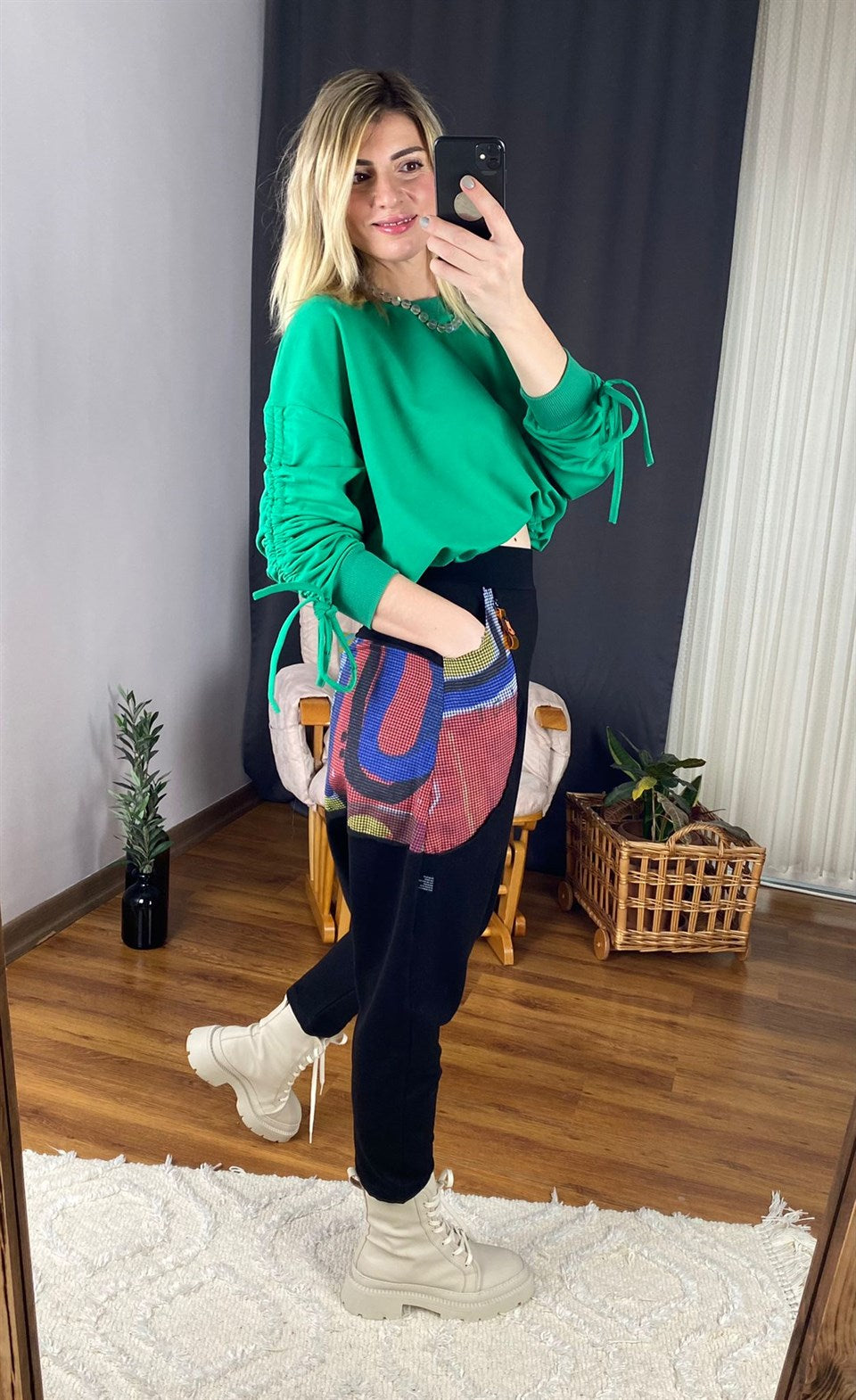 ŞALVAR PANTOLON BEL LASTİKLİ