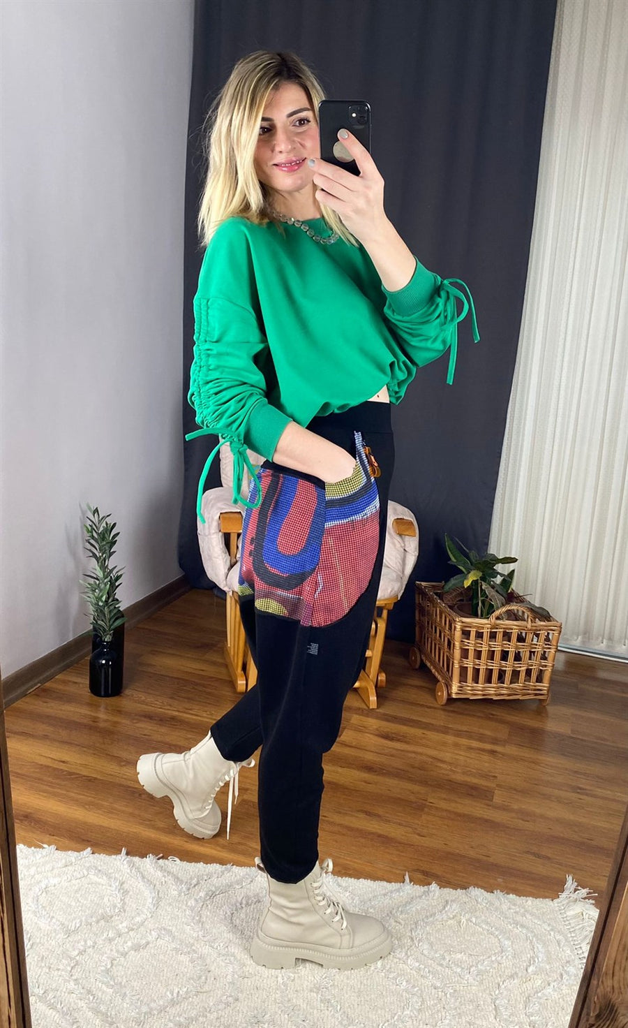 ŞALVAR PANTOLON BEL LASTİKLİ