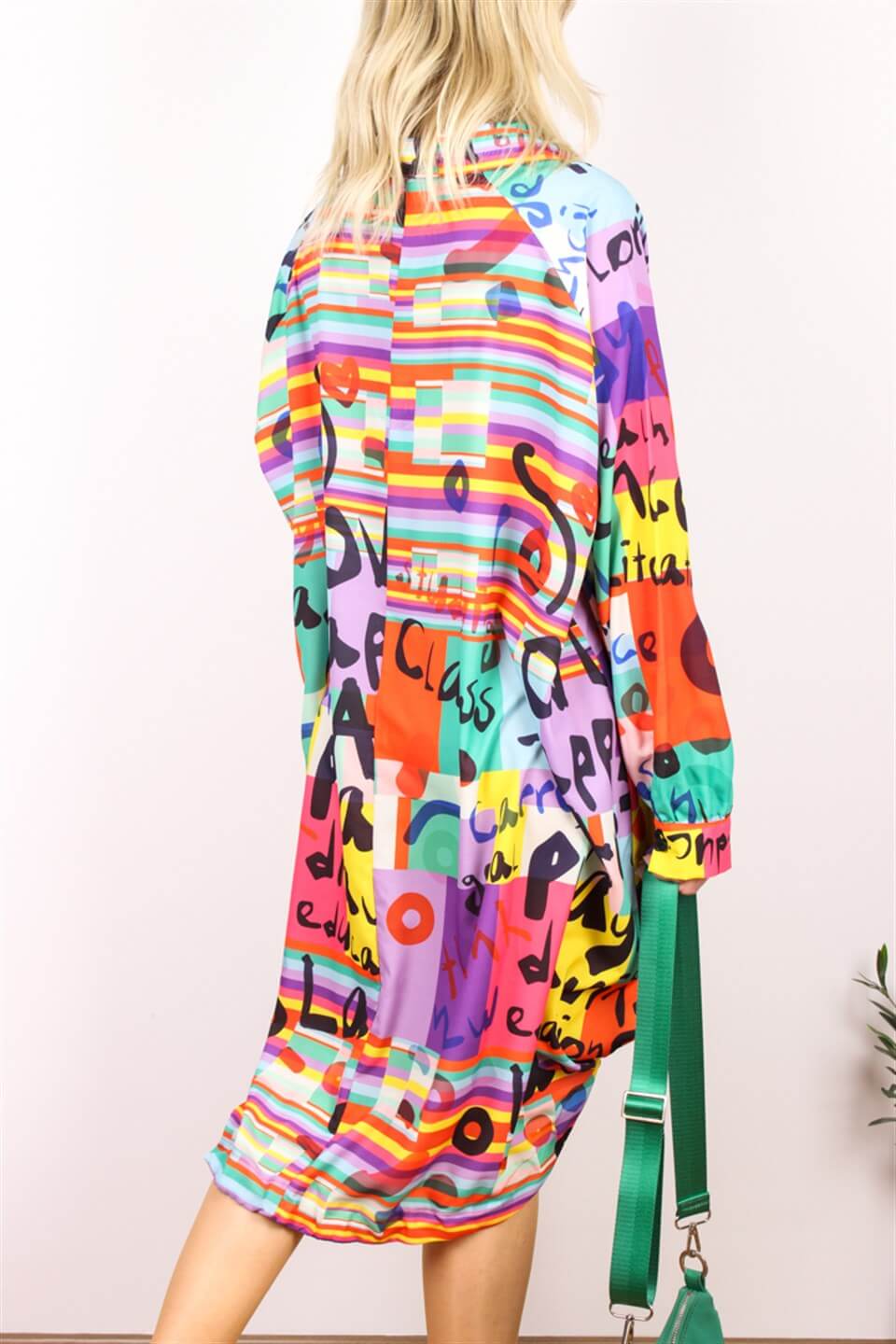 SEZON GÖMLEK ELBİSE POP ART