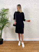 SİYAH ARMALI SWEAT TUNİK MODEL