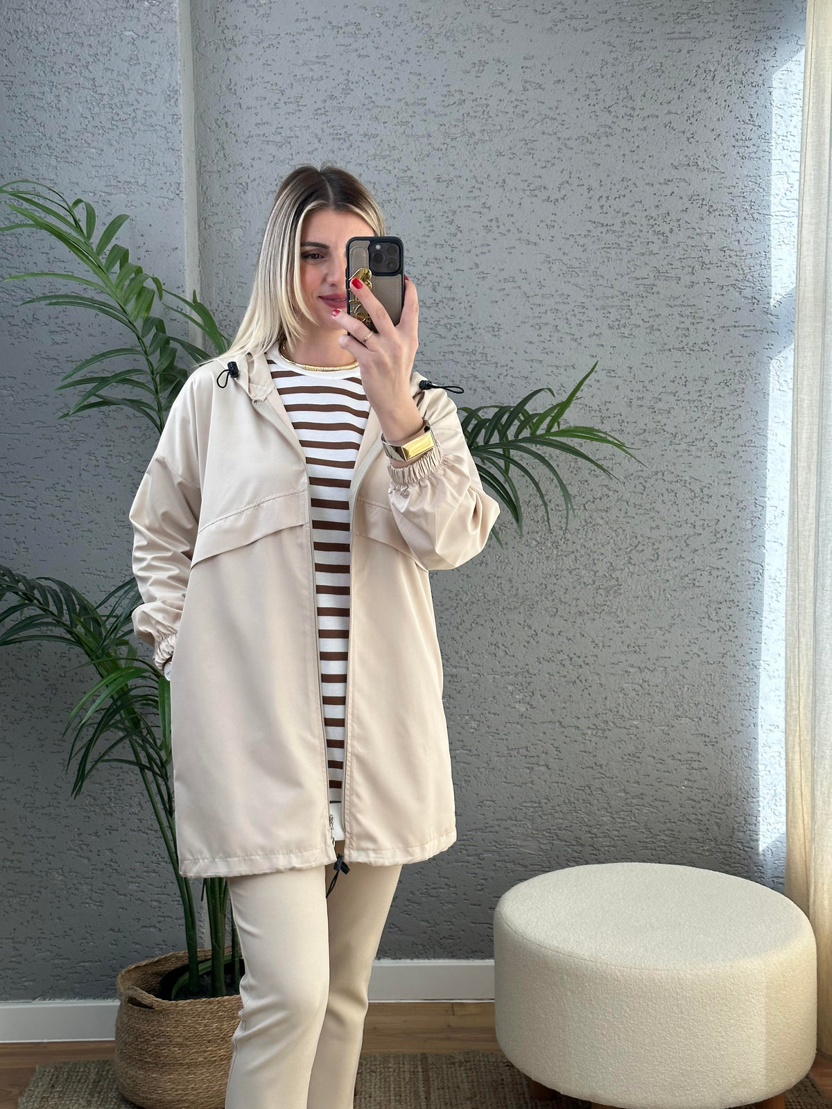 SPOR TRENÇKOT EKRU